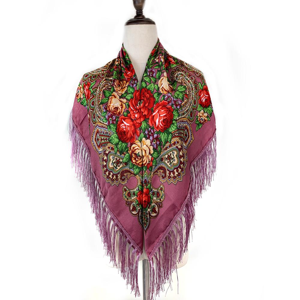 Traditional Ukrainian Square Scarf for Women