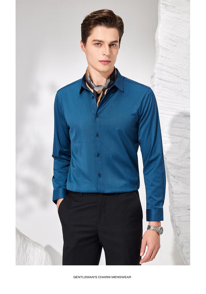 Mulberry Silk Men's Long-Sleeved Shirt