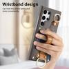 Luxury Wrist Strap Wallet Leather Case for Samsung Galaxy S25 S24 S23 S22 S21 S20 Ultra Plus S23 FE S25 + Card Holder Back Cover