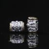 Antique-Finish Vajra Scepter Beads: Color-Preserving Silver Six-Syllable Mantra Spacer for DIY Tibetan Bracelets