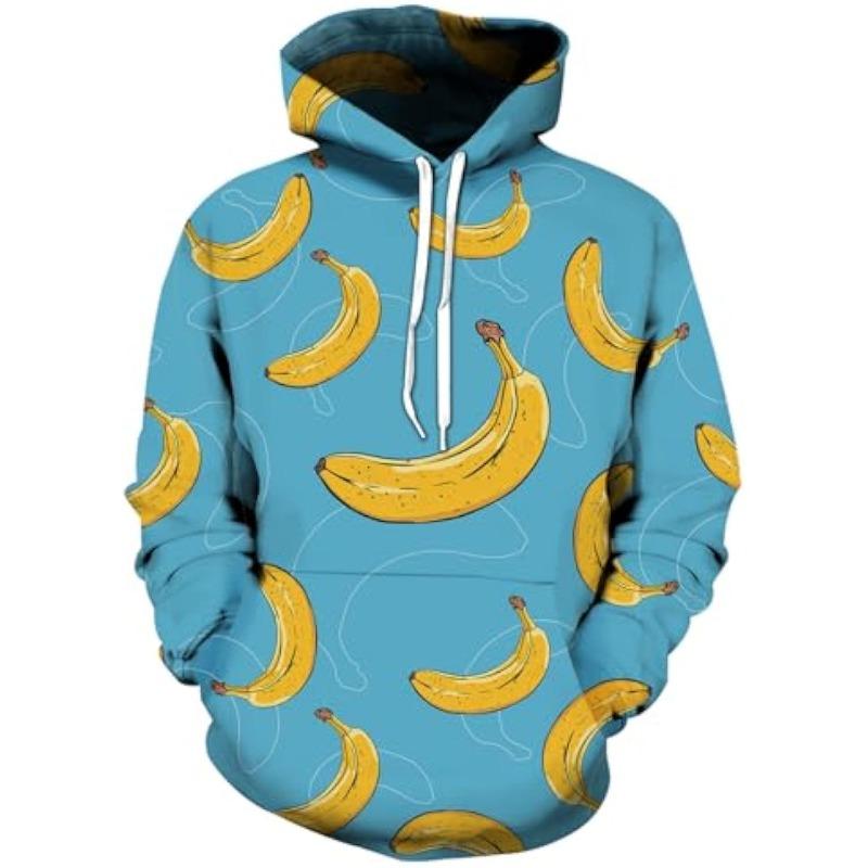 Men's Hoodies 3D Novelty Pullover Sweatshirt, Xmas Men Women Teen Boy Gifts, Black White Galaxy Print Flag