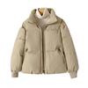 Women's Quilted Puffer Jacket Casual Baggy Zip Up Padded Down Coat Winter Thick Warm
