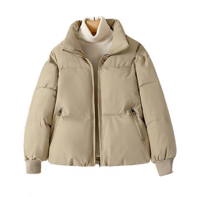 Dames Gewatteerde Pufferjas Casual Baggy Rits Gewatteerde Donzen Jas Winter Dik Warm Bovenkleding met Zakken