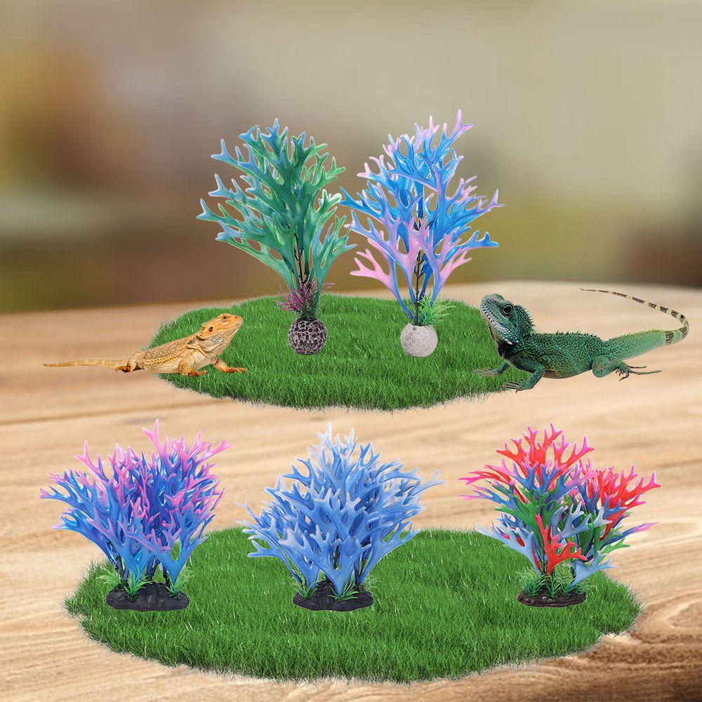 Water Grass Mini Artificial Aquatic Plants Simulation Plastic Antlers Coral Grass Lifelike Underwater Aquatic Plants Home