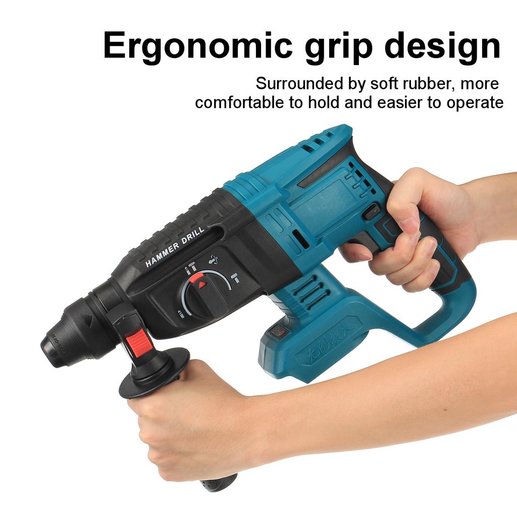 Buy Fasget 10000bpm Rechargeable Brushless Cordless Rotary Hammer Drill Impact Function Electric