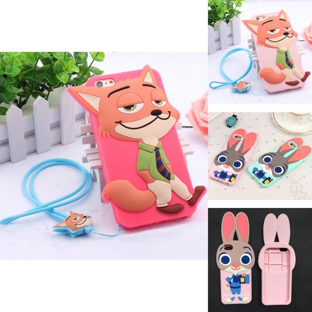 For Iphone 5 5s 6 6plus Zootopia Judy Hopps Nick Wilde Silicone Phone Case With Durable Design For Kids And Teens