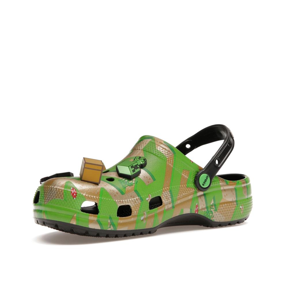 Crocs Classic Elevated Clog X Minecraft Grass Block Green Unisex 208472-90H