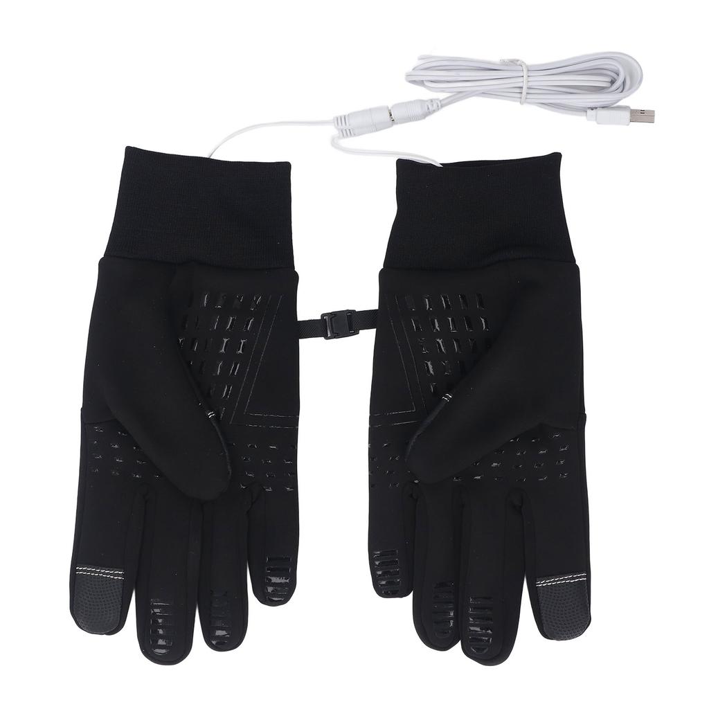 USB Heated Gloves Touchscreen Anti Slip Water Resistant Wind Proof Electric Winter Gloves for Man Woman