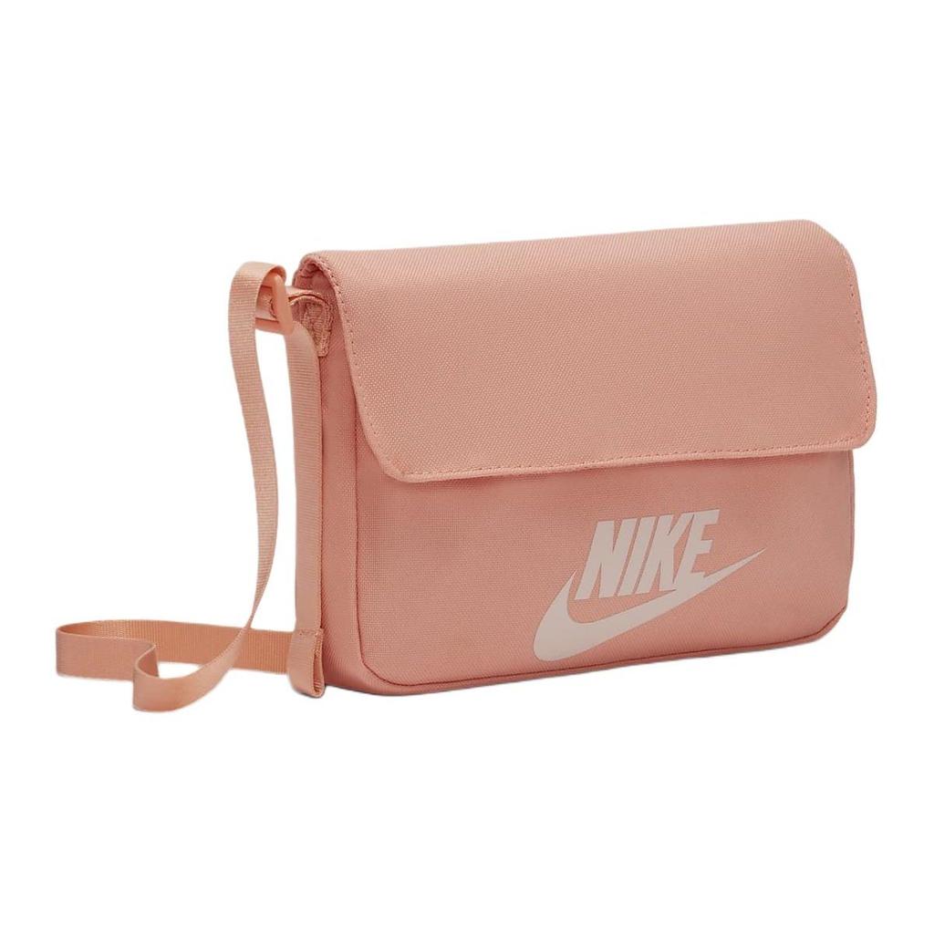 Nike Adjustable Flap Canvas Shoulder Bag Unisex Shoulder Bag Apricot-Yellow Pink CW9300-808