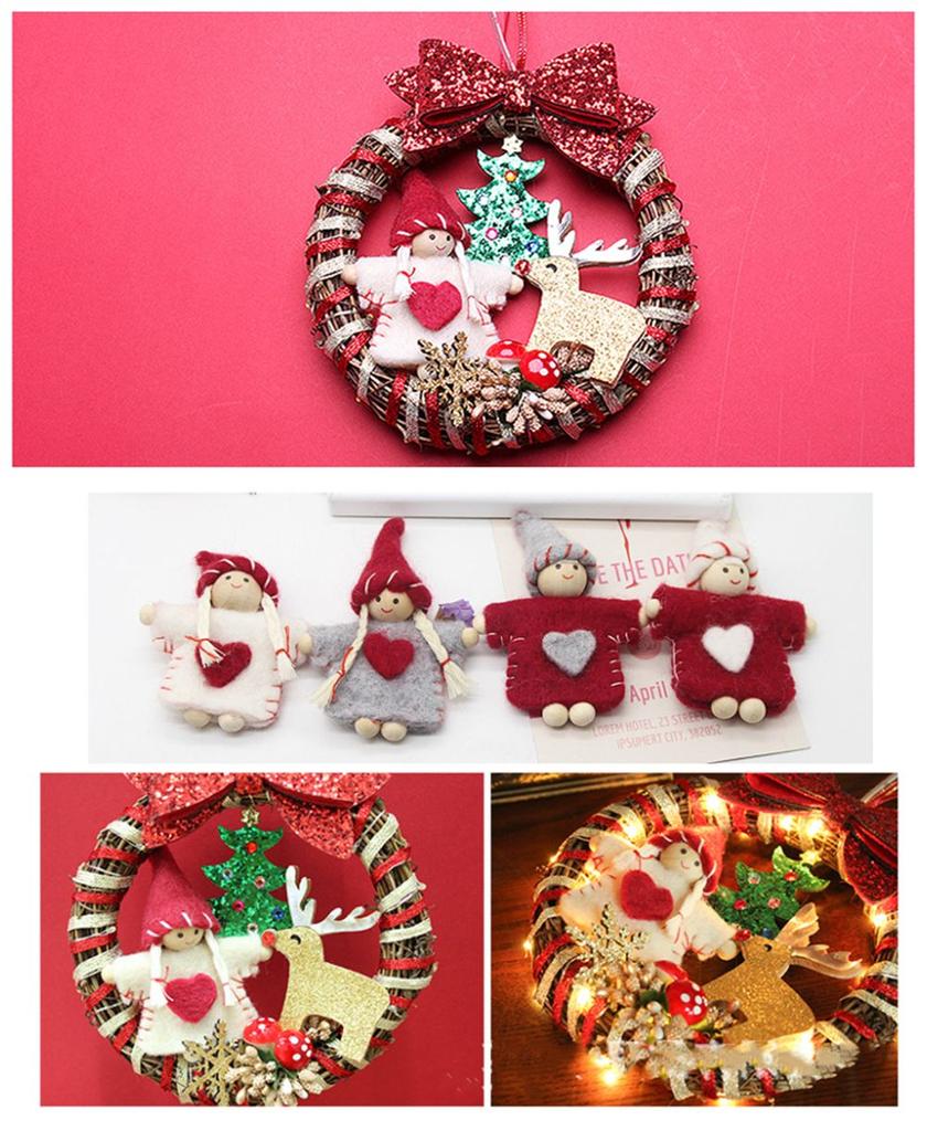 Xmas Tree Merry Christmas Elf Wool Felt Christmas Ornament Christmas Decorations Christmas Doll