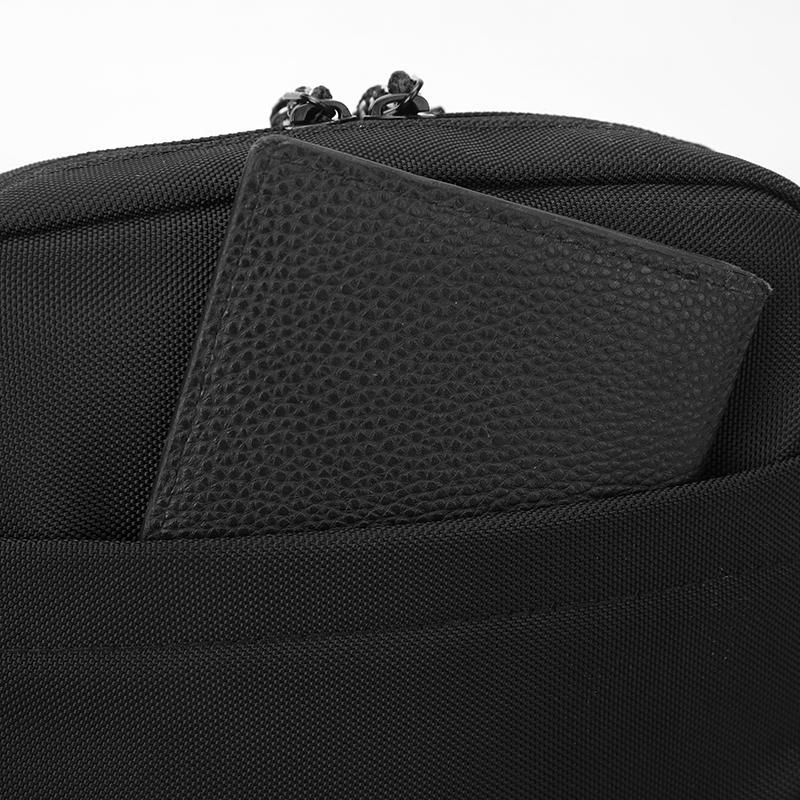Check Canvas Shoulder Bag Men's Lightweight Crossbody Small Square Bag