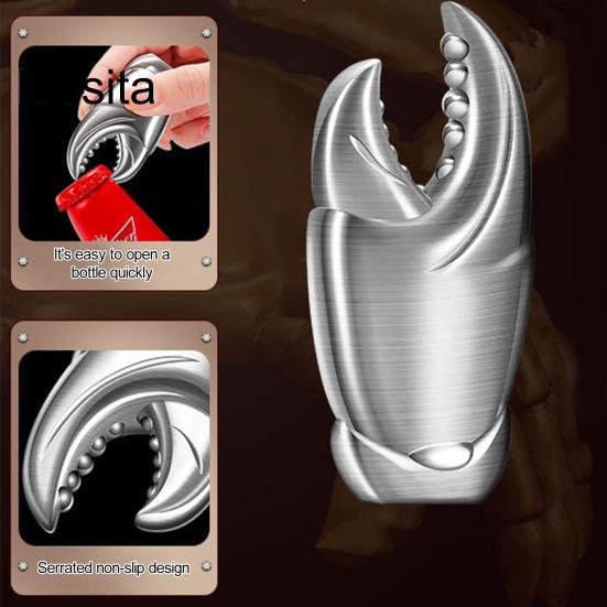 Edelstahl Flaschenöffner, Multifunktionaler Weinflaschenöffner für Party Camping Bar, Tragbarer Krallenförmiger Bierflaschenöffner