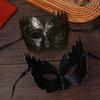 1 Pc Carnival-Masquerade Mask Vintage Mask Gold Silver Half Face Mask Plastic Halloween Costume Party Mask Women Men