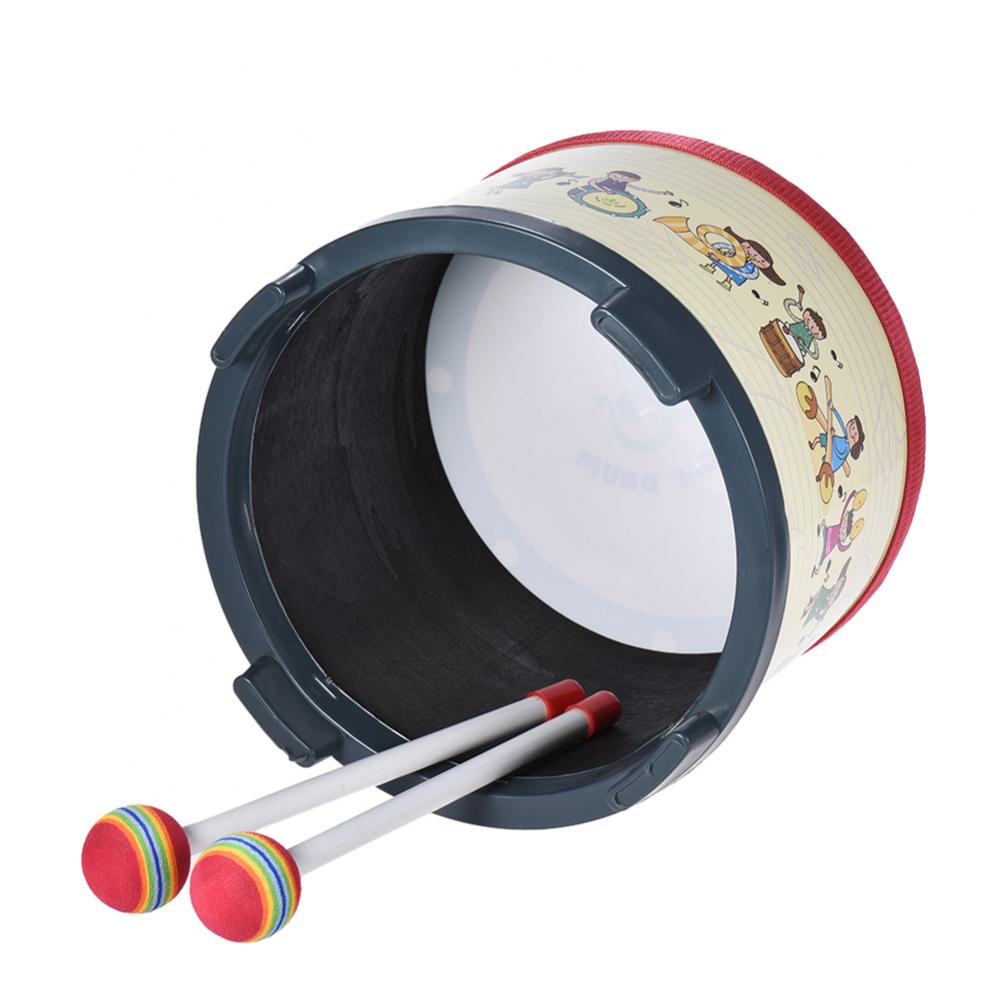 Cartoon Wooden Floor Tom Drum Mallets Percussion Musical Instrument Kids Toy Children Kindergarten Music Learning Tool