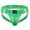 Jockstraps JOCKMAIL Fashion Low Waist Sexy Men's Underwear Gradient Colored Faux Leather Material Fabric Underpants
