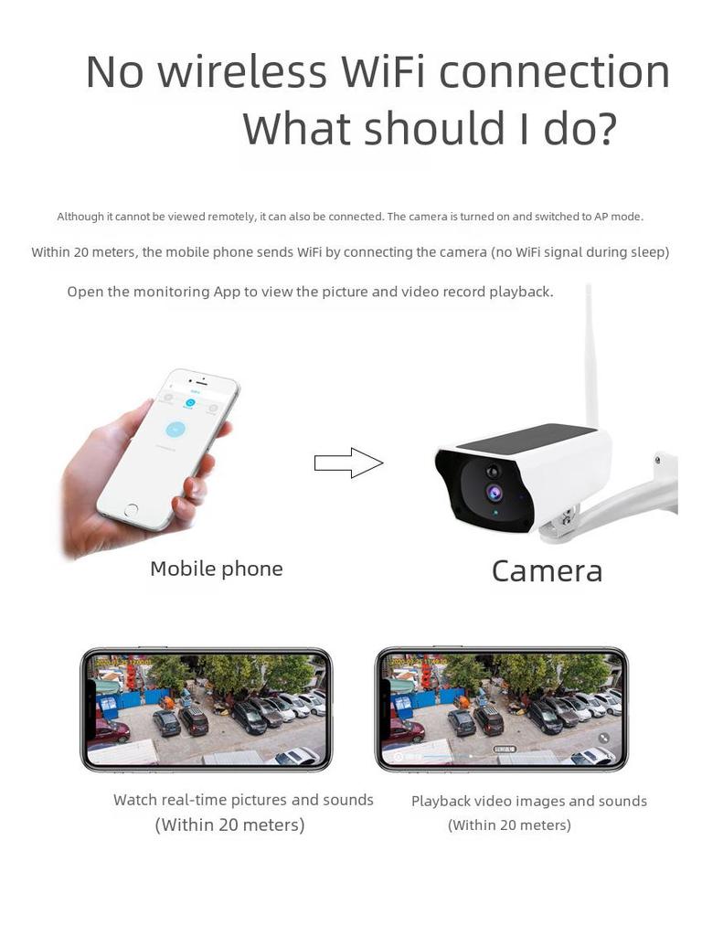 Solar-Powered HD Infrared Night Vision Wireless Outdoor Camera with PIR Thermal Sensing