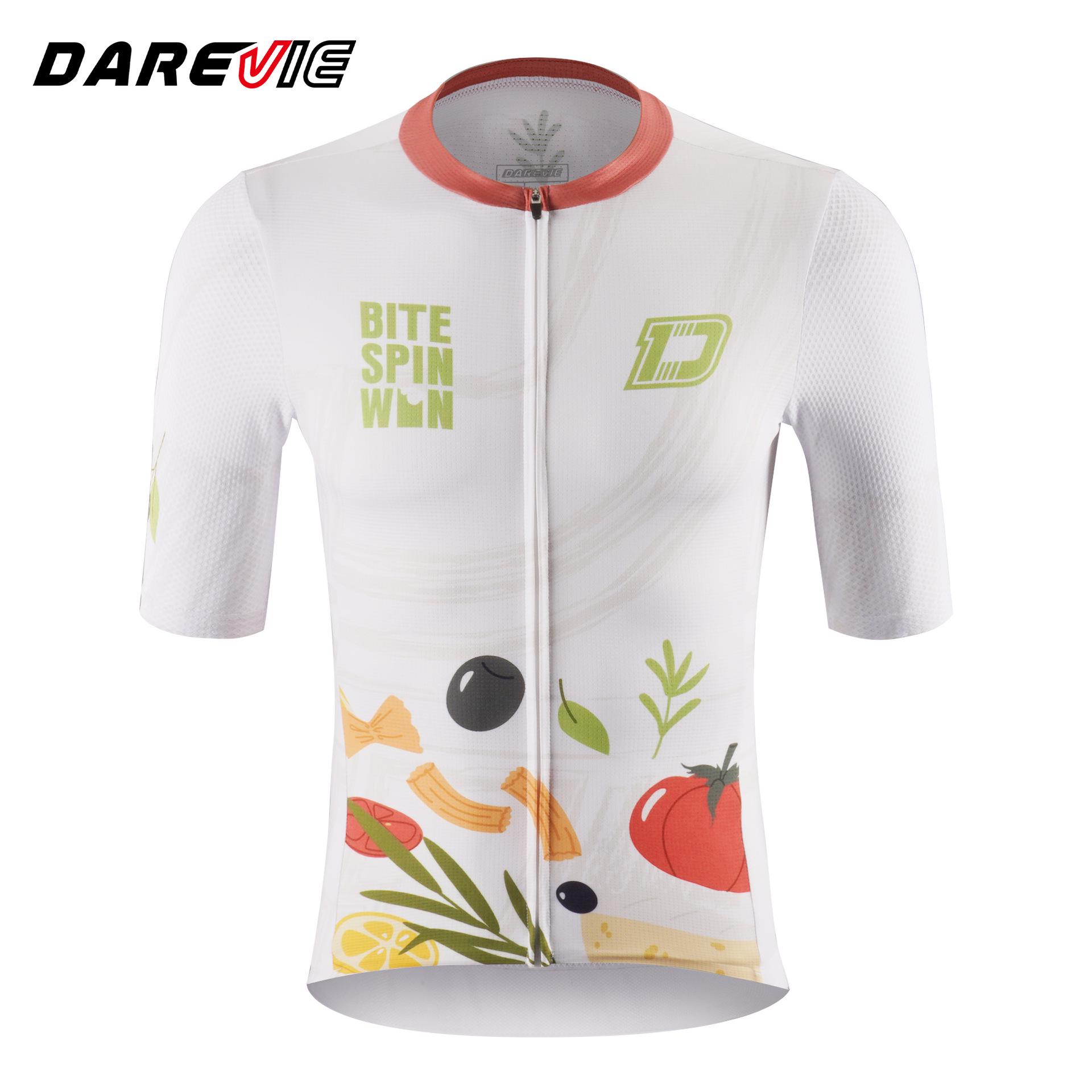2026 Darevie Summer Cycling Jersey - Quick Dry & Breathable Short Sleeve for Road Bike & Spin XXL (Euro)
