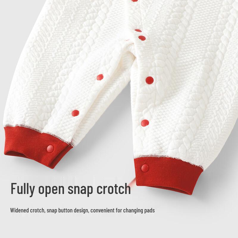 Youqi Baby Cotton Twist-Knit Warm Romper