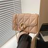 Gold Buckle Crossbody Bag For Women Summer Small Square Fashion Chain Shoulder Purse For Daily Use