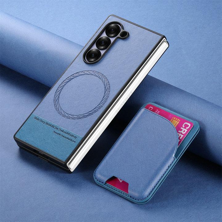 For Galaxy Z Fold 7 Funda 2 In1 Detachable Leather Magnet Case For Samsung Galaxy Z Fold 7 6 5 4 3 5G Card Bag Phone Cover Etui
