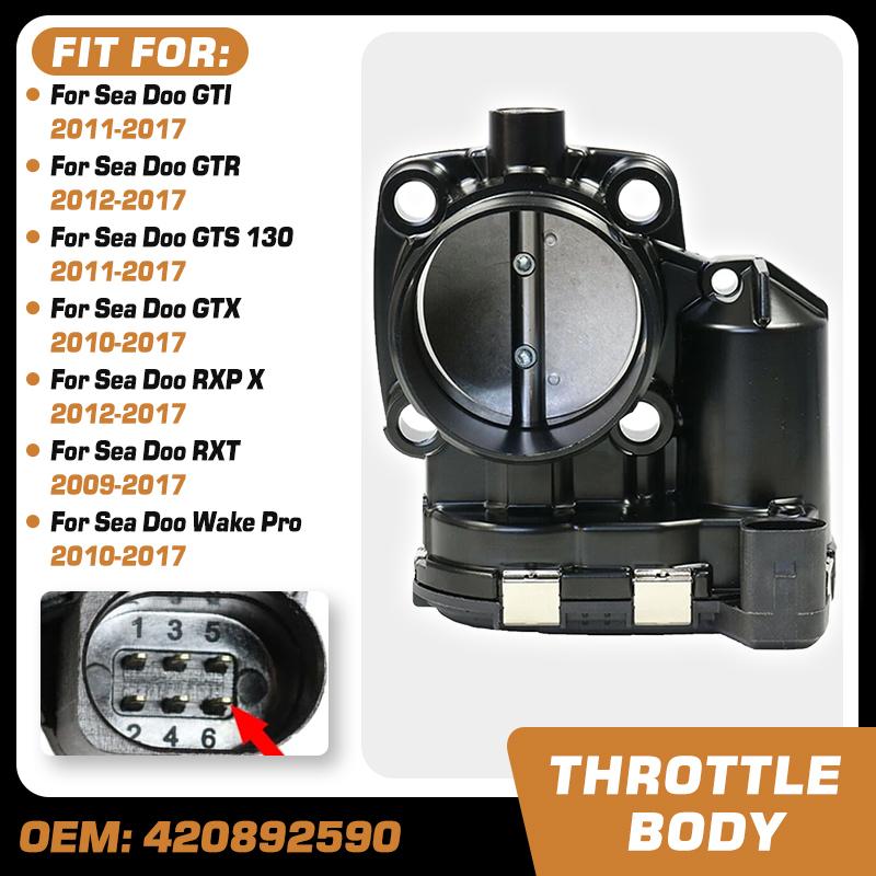 Throttle Body Valve For Jetski SeaDoo GTX RXP RXT GTI GTS GTR Jetski SeaDoo Wake Pro 2009-2017 420892590 420892591 420892592 420892590