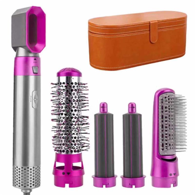 Five-in-One Multifunctional Hair Styler: Curling Iron, Straightener, and Blow Dryer Brush