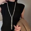 Double Layers Simulated Pearl Jewelry Long Necklace Women Classic Beads Chain Necklaces & Pendants Fine Gift