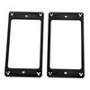 2 Pcs Electric Guitar Pickup Frame Guitar Replacement Metal Humbucker Pickup Mounting Ring for Decoration Black