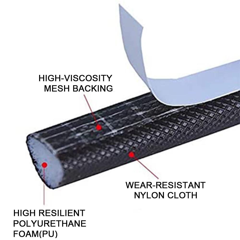 2M PU Acoustic Foam Window Seal Strip SelfAdhesive Noise Reduction Impact Resistance Door Gap Strip Dustproof Weatherstripping