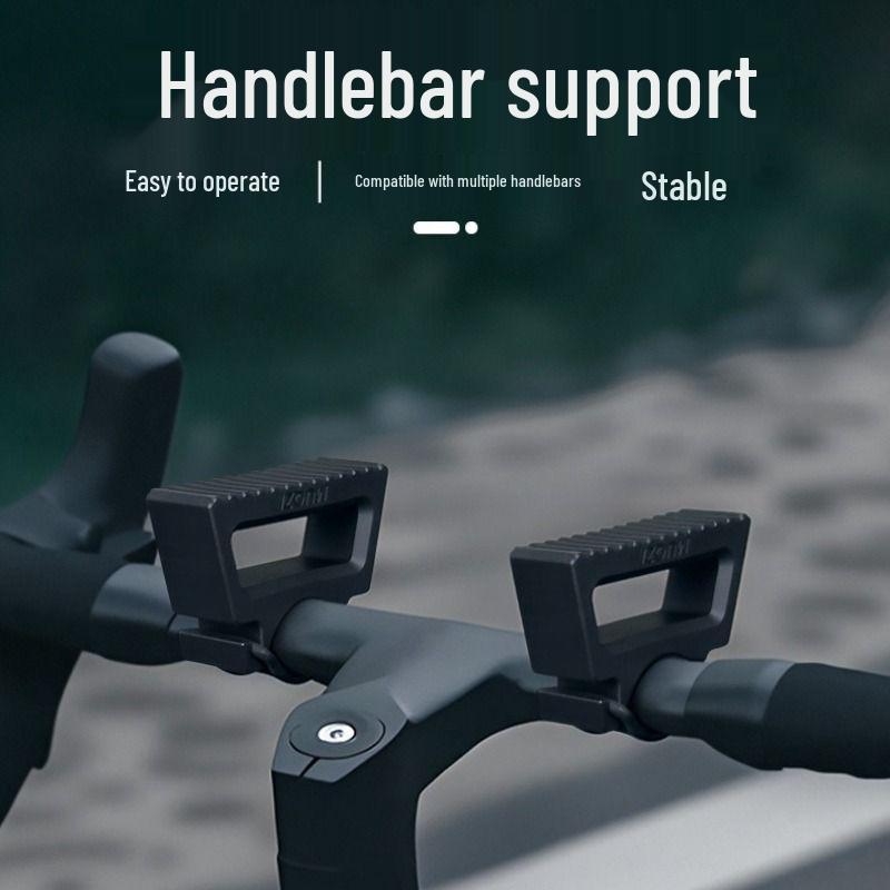 Multi-functional Quick-Release Bicycle Handlebar Mount with Anti-slip Strap & Inverted Parking Stabilizer Repair Tool