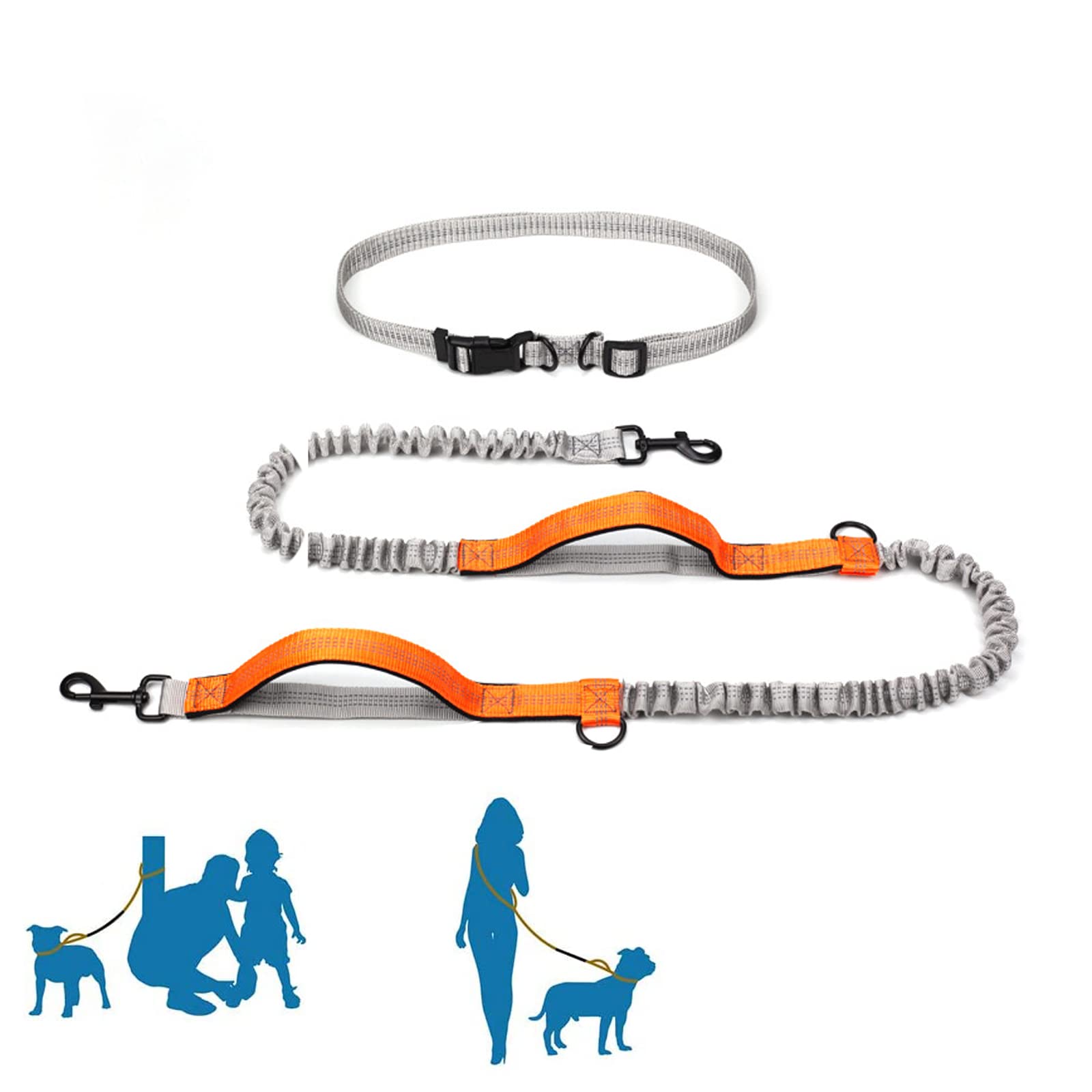 

Dog seat reflective retractable training running shoulder leash for multiple dog shoulder leash for going dog leash leash, hands-free leash,