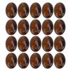 20 Pcs Yellow Tiger Eye Stone Natural Cabochons Oval Flatback Dome Beads for Jewelry Making