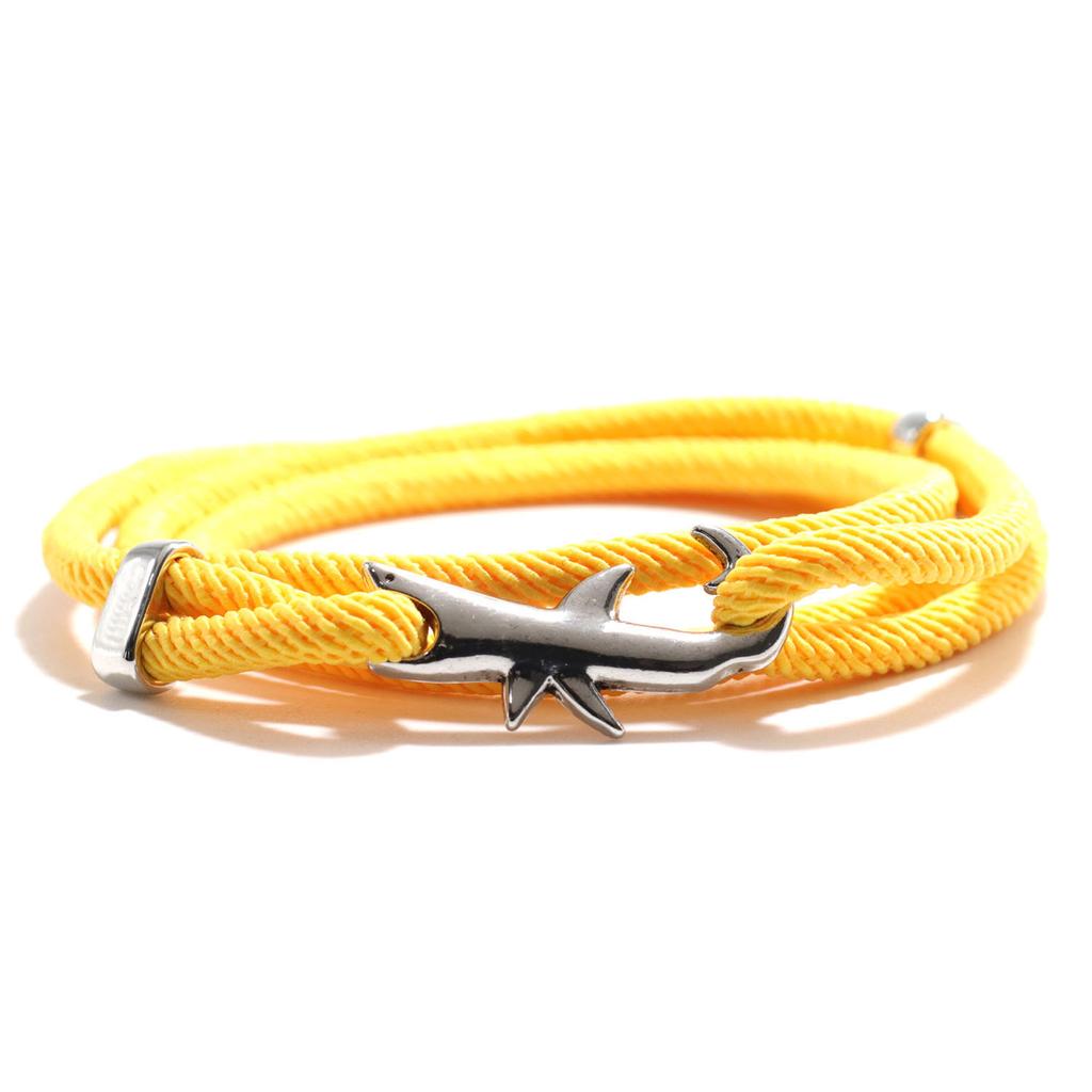 Sea Animal Shark Bracelet Men Women Multilayer Adjustable Survival Braclet Beach Jewelry Gift For Lover Good Luck Red Braslet