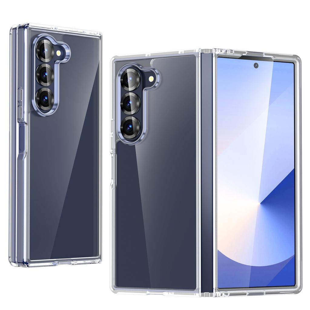 Suitable for Samsung Galaxy Z FOLD6 Wristband Mobile Phone Case Transparent One Piece PC Anti Fall Ultra Thin Protective Case