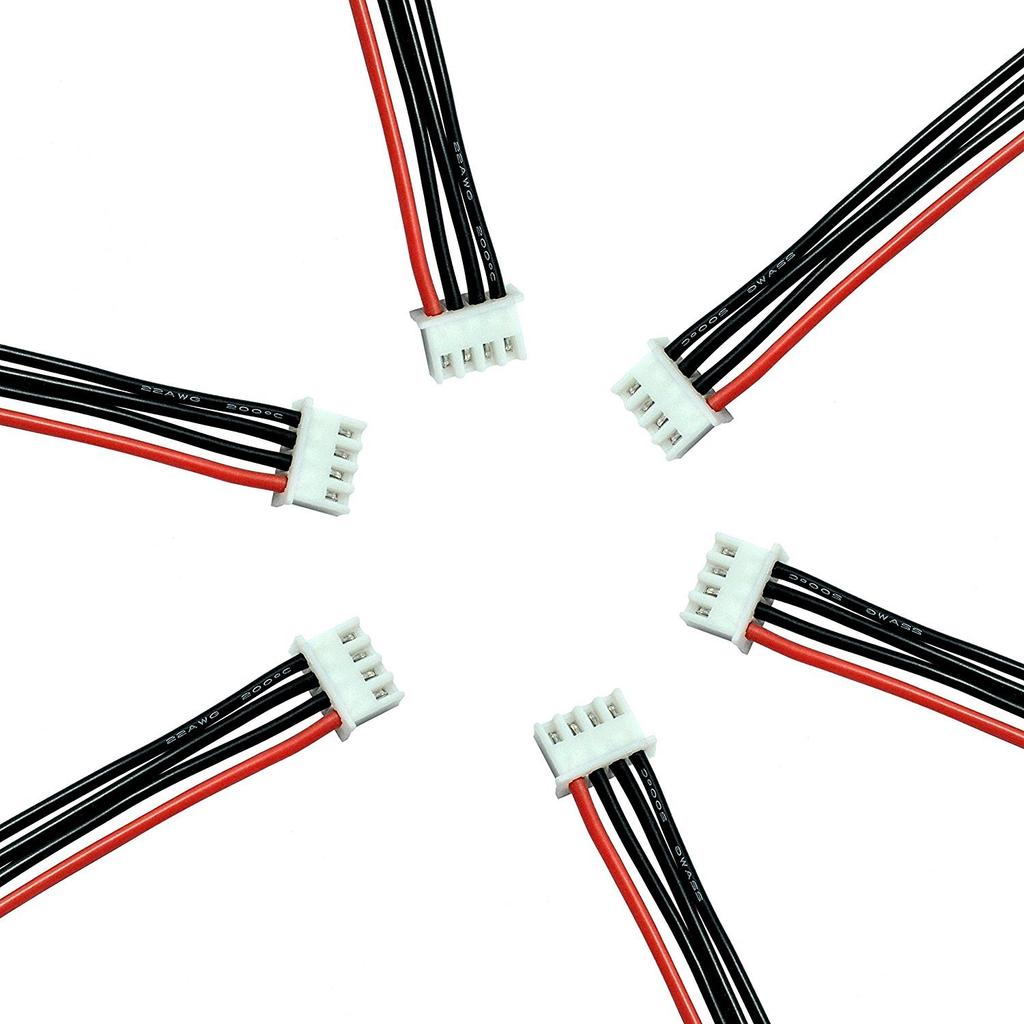 3S Balance Ladegerät Silikon Kabel Draht JST XH Stecker Adapter Stecker (10 Stück 3S 4-Pin)