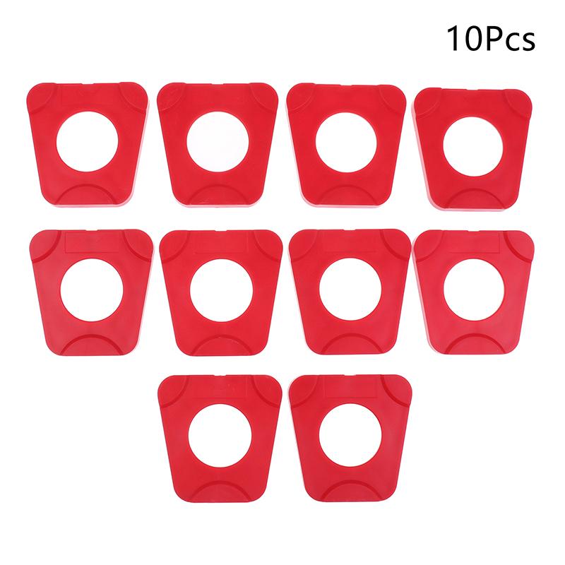 

10 шт. Стоматологические лабораторные материалы Пластиковая пластина Металлическая деталь Универсальная стоматологическая модель артикулятора Прикус Стоматологические лабораторные принадлежности 10Pcs красный