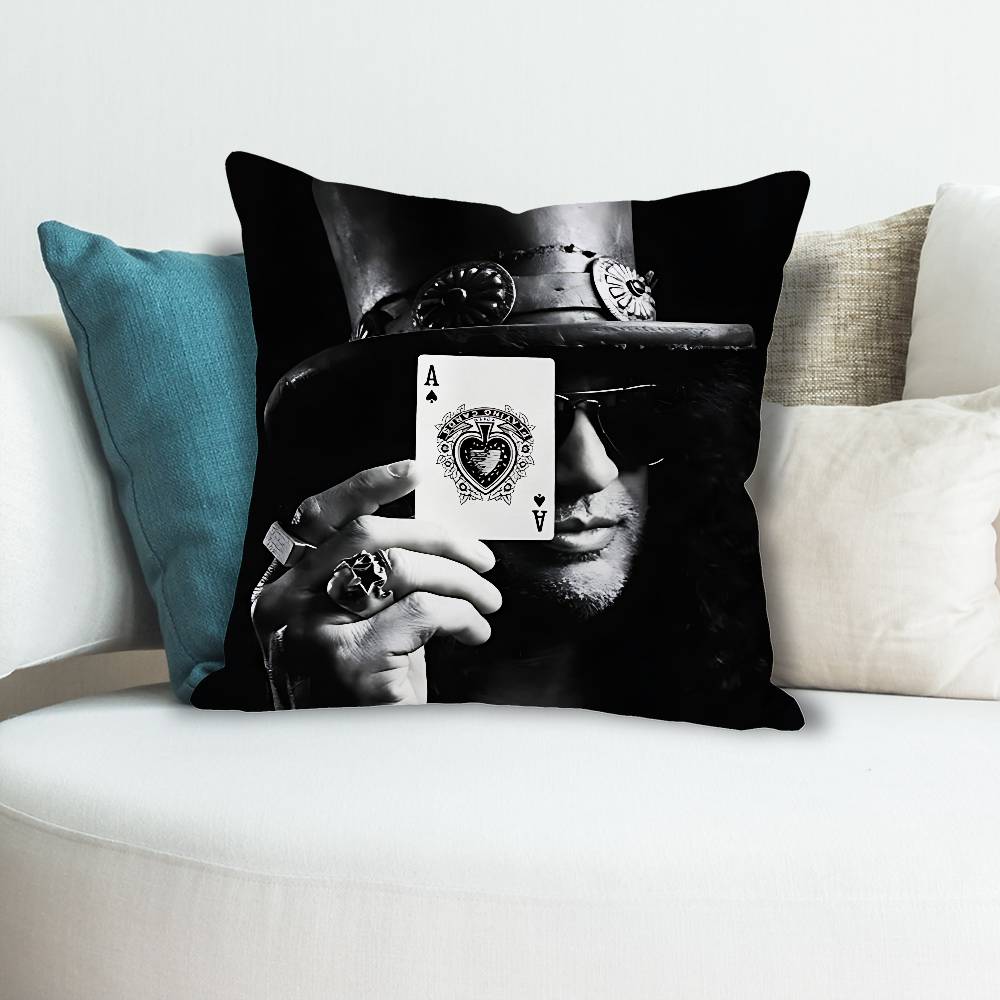 

GGuns N RRoses Pillow Cases for Bedroom Living Room Sofa Home Decor Polyester Cushion Cover with Zipper 30x30 cm