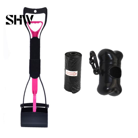 Portable Pet Waste Shovel Dog Pooper Scooper, Cleanup Tool with 20 Bags, Durable Poop Scooper Carry Case, Foldable for Yard, Lawn, Outdoor Use Walking