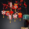 12pcs/set Hangable New Year Bonsai Hanging Tag Decorative Fortune Tree Small Pendants  Christmas