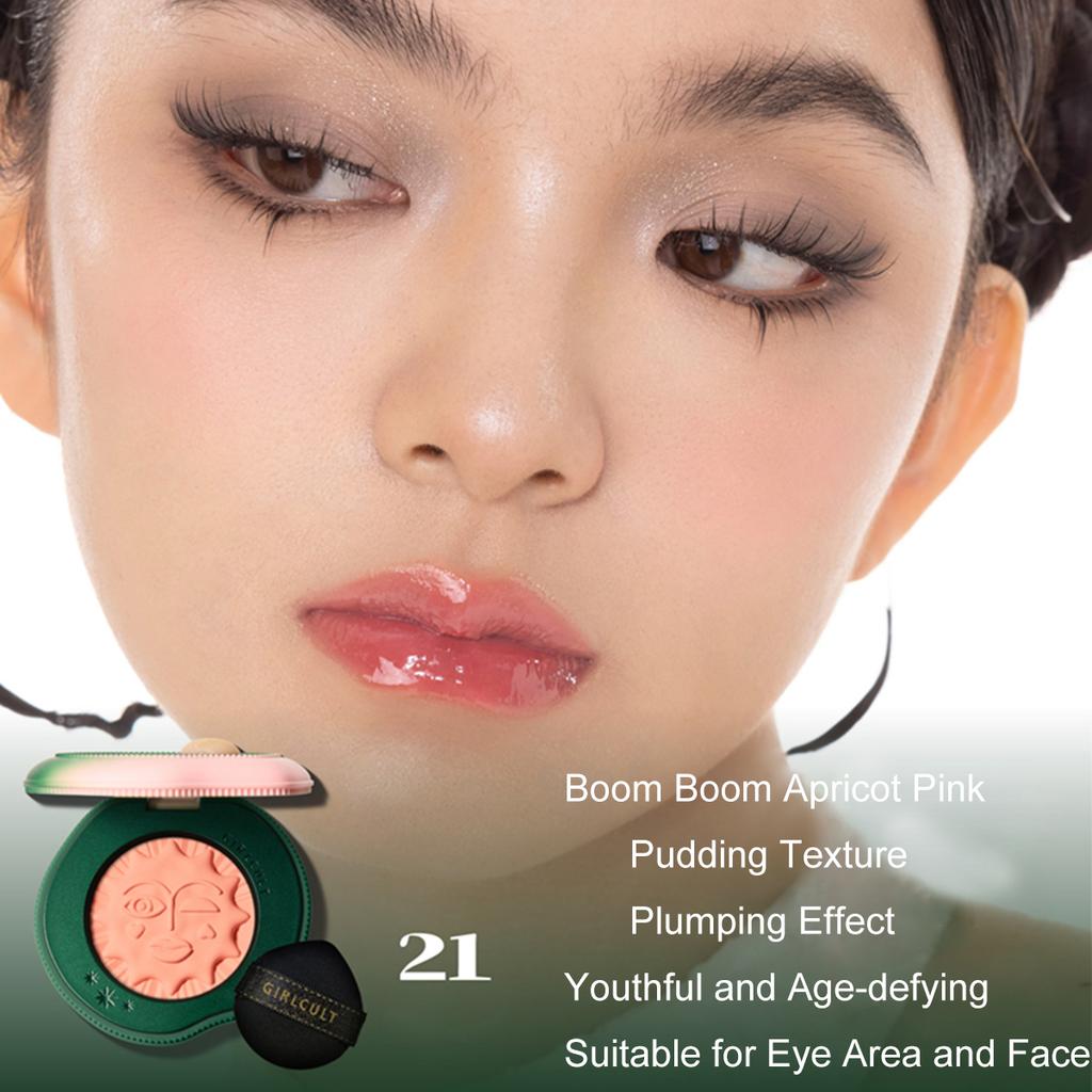 Girlcult Blush Powder Cream Clay Matte Nude Peach Witch Series Blood Peach Highlighter Single Color Longlasting Face Makeup
