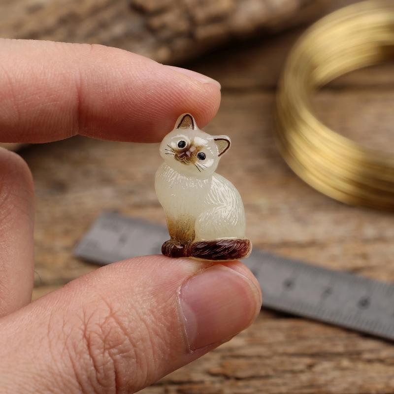 10 Stück Miniatur Leuchtende Niedliche Siamkatze Kätzchen Katze Mikro-Landschaftsornamente Zur Dekoration Dekor Zimmer Schreibtischzubehör
