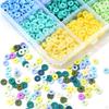 2250 Clay Beads Kit ,Round Pendant Charms ,Flat Loose Spacer Bead for Jewelry Making Finding Beading