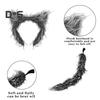 Wolf Ear Tail Set Realistic Design Plush Headband Gloves Tail Set Halloween Parties Role-Playing Accessories