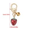 Alloy Strawberry Keychain Handmade Key Chain Colorful Fruit Pendant Phone Chain
