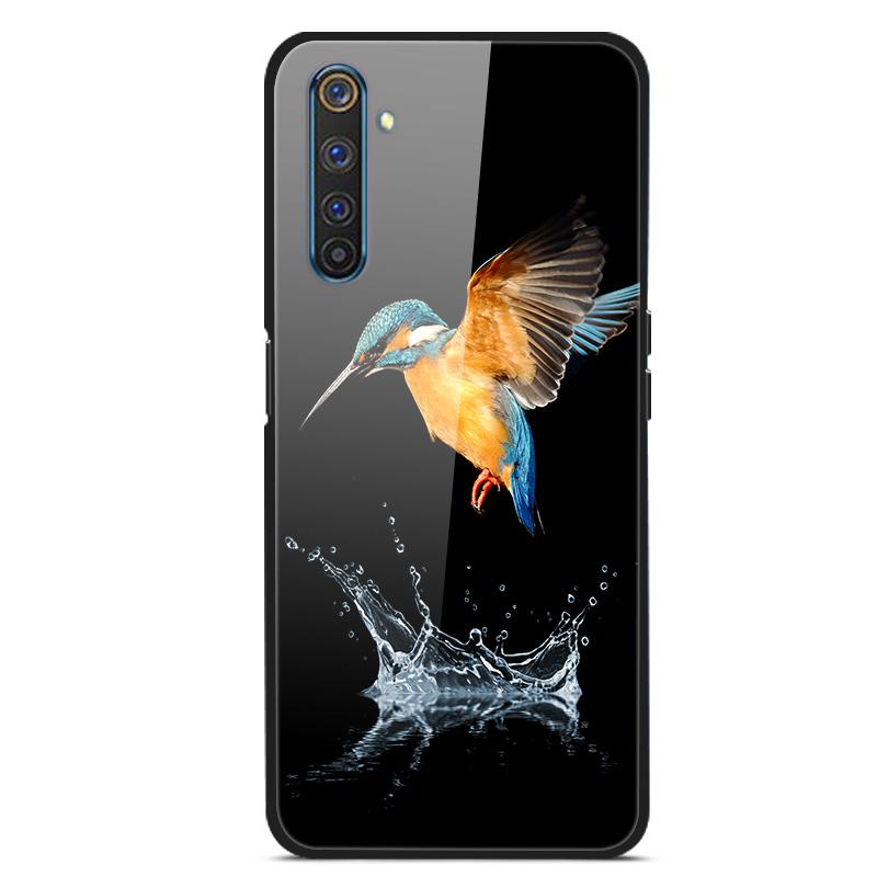 Para OPPO Realme 6 pro Fundas Vidrio Templado Cubierta Trasera del Teléfono para Realme 6pro Fundas con Parachoques de Silicona coque en Realme6 6S 6 s 6i