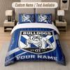 Custom Bedding Set Canterbury-Bankstown Bulldogs Pattern, Print Name Text 1 Duvet Cover Plus 2 Pillowcases Home Textile