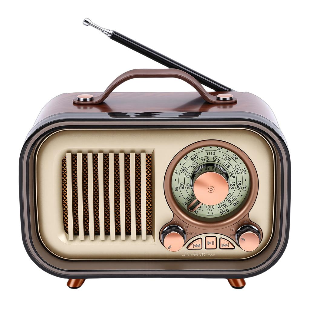 Retro Bluetooth Speaker Radio AM FM SW Radio Portable Bluetooth Speaker for Home Car Travel Camping