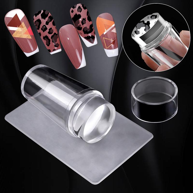 Nails Art Stamping Platten Set Französische Maniküre Design Platte Stempel Politur Schablone Vorlage Siegel Stempel Schaber Zubehör Werkzeuge