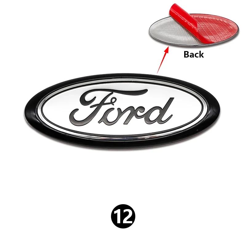 

New 2026 Car Sticker ABS Car Front Grille Rear Trunk Logo Emblem Stickers For Ford Focus Mondeo Edge Ecosport Ranger Fiesta Fusi 11.5X4.5CM