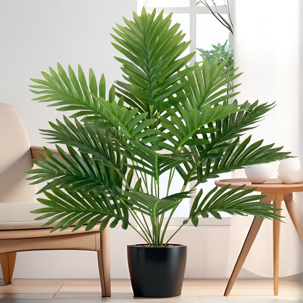Areca Palm Green Plant Simulation with Potted Palm Leaves for Indoor/Outdoor Decoration – Fake Tree Bonsai Ornament